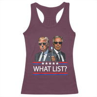 Funny Political Conspiracy Parody Racerback Tank Top What List Men in Black Meme - Wonder Print Shop