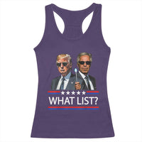 Funny Political Conspiracy Parody Racerback Tank Top What List Men in Black Meme - Wonder Print Shop