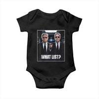 What List Dark Political Humor Baby Onesie Funny Political Conspiracy Parody - Wonder Print Shop
