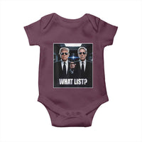 What List Dark Political Humor Baby Onesie Funny Political Conspiracy Parody - Wonder Print Shop