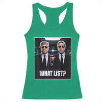 What List Dark Political Humor Racerback Tank Top Funny Political Conspiracy Parody - Wonder Print Shop