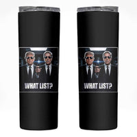 What List Dark Political Humor Skinny Tumbler Funny Political Conspiracy Parody - Wonder Print Shop