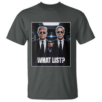 What List Dark Political Humor T Shirt Funny Political Conspiracy Parody - Wonder Print Shop