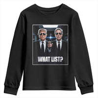What List Dark Political Humor Youth Sweatshirt Funny Political Conspiracy Parody - Wonder Print Shop