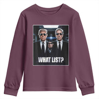 What List Dark Political Humor Youth Sweatshirt Funny Political Conspiracy Parody - Wonder Print Shop