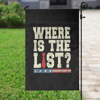 Where Is The List Garden Flag Funny Political Conspiracy Parody - Wonder Print Shop