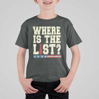 Where Is The List T Shirt For Kid Funny Political Conspiracy Parody - Wonder Print Shop
