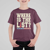 Where Is The List T Shirt For Kid Funny Political Conspiracy Parody - Wonder Print Shop