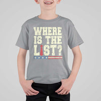 Where Is The List T Shirt For Kid Funny Political Conspiracy Parody - Wonder Print Shop