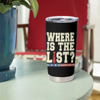 Where Is The List Tumbler Cup Funny Political Conspiracy Parody - Wonder Print Shop