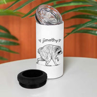 Cute Jimothy the Raccoon Hand Drawn Graphic 4 in 1 Can Cooler Tumbler Seattle Trash Panda Lover Supporter