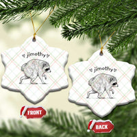 Cute Jimothy the Raccoon Hand Drawn Graphic Ceramic Ornament Seattle Trash Panda Lover Supporter