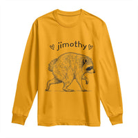 Cute Jimothy the Raccoon Hand Drawn Graphic Long Sleeve Shirt Seattle Trash Panda Lover Supporter