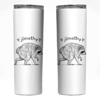 Cute Jimothy the Raccoon Hand Drawn Graphic Skinny Tumbler Seattle Trash Panda Lover Supporter