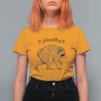 Cute Jimothy the Raccoon Hand Drawn Graphic T Shirt For Women Seattle Trash Panda Lover Supporter