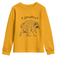 Cute Jimothy the Raccoon Hand Drawn Graphic Youth Sweatshirt Seattle Trash Panda Lover Supporter