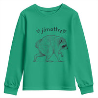 Cute Jimothy the Raccoon Hand Drawn Graphic Youth Sweatshirt Seattle Trash Panda Lover Supporter