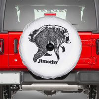 Jimothy Viral Seattle Raccoon Vintage Woodcut Style Graphic Spare Tire Cover Funny Trash Panda Wildlife Meme