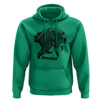 Jimothy Viral Seattle Raccoon Vintage Woodcut Style Graphic Hoodie Funny Trash Panda Wildlife Meme