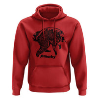 Jimothy Viral Seattle Raccoon Vintage Woodcut Style Graphic Hoodie Funny Trash Panda Wildlife Meme