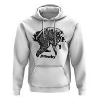 Jimothy Viral Seattle Raccoon Vintage Woodcut Style Graphic Hoodie Funny Trash Panda Wildlife Meme