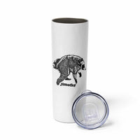 Jimothy Viral Seattle Raccoon Vintage Woodcut Style Graphic Skinny Tumbler Funny Trash Panda Wildlife Meme