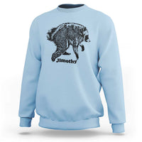 Jimothy Viral Seattle Raccoon Vintage Woodcut Style Graphic Sweatshirt Funny Trash Panda Wildlife Meme