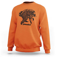 Jimothy Viral Seattle Raccoon Vintage Woodcut Style Graphic Sweatshirt Funny Trash Panda Wildlife Meme