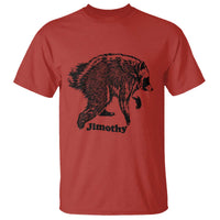 Jimothy Viral Seattle Raccoon Vintage Woodcut Style Graphic T Shirt Funny Trash Panda Wildlife Meme