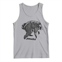 Jimothy Viral Seattle Raccoon Vintage Woodcut Style Graphic Tank Top Funny Trash Panda Wildlife Meme