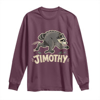 Funny Running Jimothy the Raccoon Long Sleeve Shirt Viral Seattle Trash Panda Meme