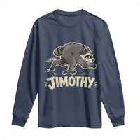 Funny Running Jimothy the Raccoon Long Sleeve Shirt Viral Seattle Trash Panda Meme