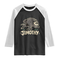 Funny Running Jimothy the Raccoon Raglan Shirt Viral Seattle Trash Panda Meme