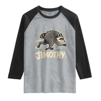 Funny Running Jimothy the Raccoon Raglan Shirt Viral Seattle Trash Panda Meme