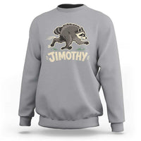 Funny Running Jimothy the Raccoon Sweatshirt Viral Seattle Trash Panda Meme
