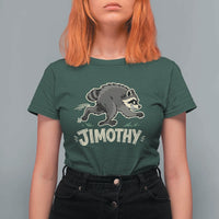 Funny Running Jimothy the Raccoon T Shirt For Women Viral Seattle Trash Panda Meme