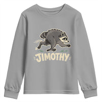 Funny Running Jimothy the Raccoon Youth Sweatshirt Viral Seattle Trash Panda Meme