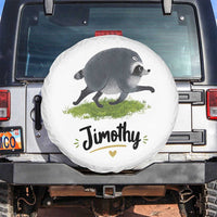 Cute Running Jimothy the Raccoon Spare Tire Cover Viral Seattle Trash Panda Meme