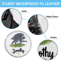 Cute Running Jimothy the Raccoon Spare Tire Cover Viral Seattle Trash Panda Meme