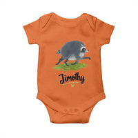 Cute Running Jimothy the Raccoon Baby Onesie Viral Seattle Trash Panda Meme