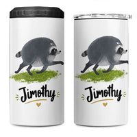 Cute Running Jimothy the Raccoon 4 in 1 Can Cooler Tumbler Viral Seattle Trash Panda Meme