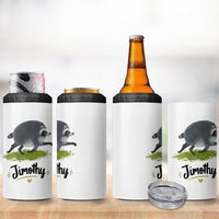 Cute Running Jimothy the Raccoon 4 in 1 Can Cooler Tumbler Viral Seattle Trash Panda Meme