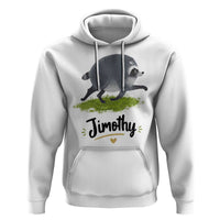 Cute Running Jimothy the Raccoon Hoodie Viral Seattle Trash Panda Meme