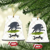 Cute Running Jimothy the Raccoon Ceramic Ornament Viral Seattle Trash Panda Meme