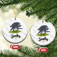 Cute Running Jimothy the Raccoon Ceramic Ornament Viral Seattle Trash Panda Meme