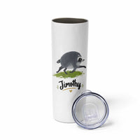 Cute Running Jimothy the Raccoon Skinny Tumbler Viral Seattle Trash Panda Meme