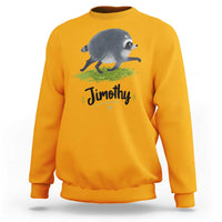 Cute Running Jimothy the Raccoon Sweatshirt Viral Seattle Trash Panda Meme