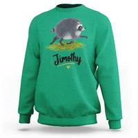 Cute Running Jimothy the Raccoon Sweatshirt Viral Seattle Trash Panda Meme