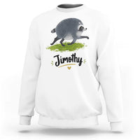 Cute Running Jimothy the Raccoon Sweatshirt Viral Seattle Trash Panda Meme