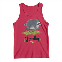 Cute Running Jimothy the Raccoon Tank Top Viral Seattle Trash Panda Meme